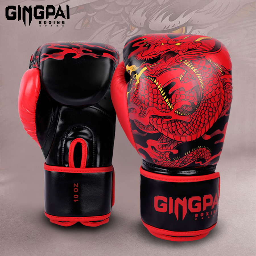 Boxing Glove Set - 10/12/14 オンスボクシンググローブプロフェッショナル大人サンダムエタイファイティンググローブ男性と女性トレーニングサンドバッグフリーファイト MMA