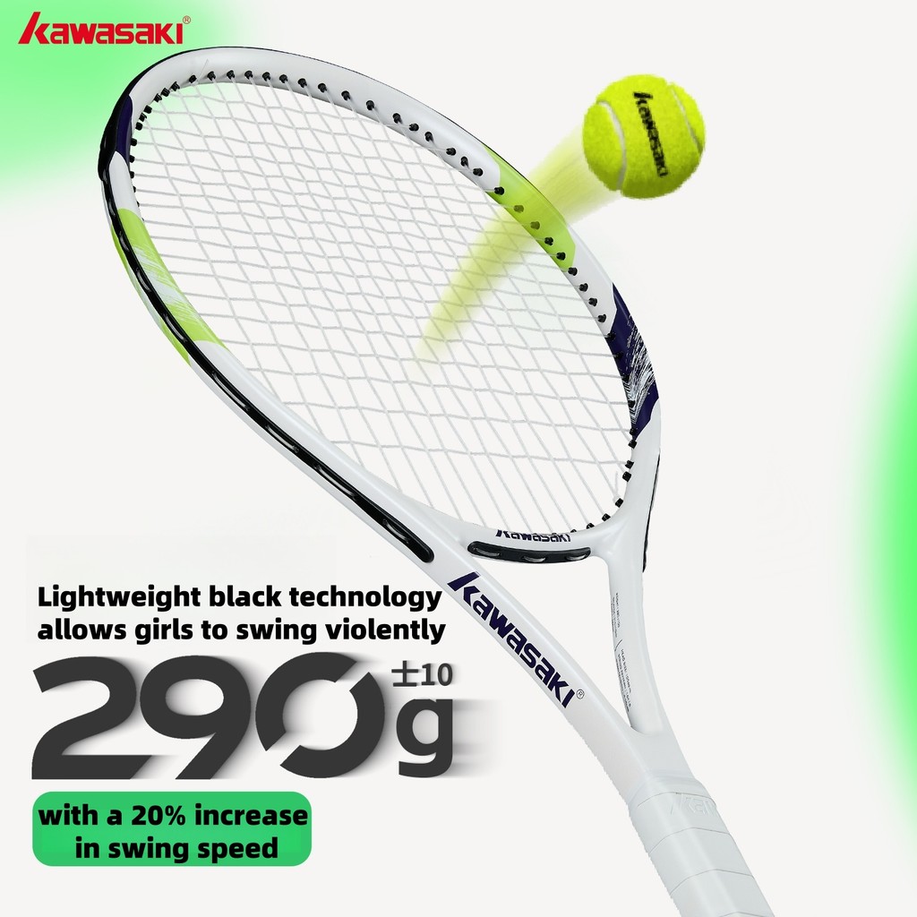 Badminton Racket Carbon - Kawasaki ライトテニスラケットセット カーボン複合ラケットセット KD1&PD1 初心者プロシューティング男性と女性のトレーニングセット