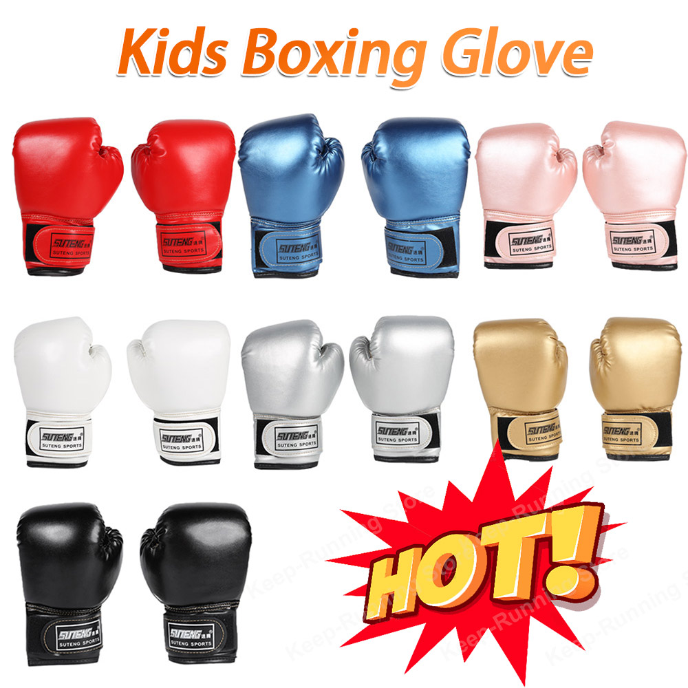 Boxing Glove Set - 子供用PUボクシンググローブ,ジュニアミットバッグ,ジェルパッド,トレーニング,スパーリング,パンチング