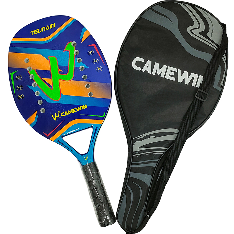 Badminton Racket Carbon - カムウィンビーチテニスラケット 50%カーボンインナーコア EVAフォームファイバー 保護バッグ付き 高品質テニスラケット 2024年最新モデル
