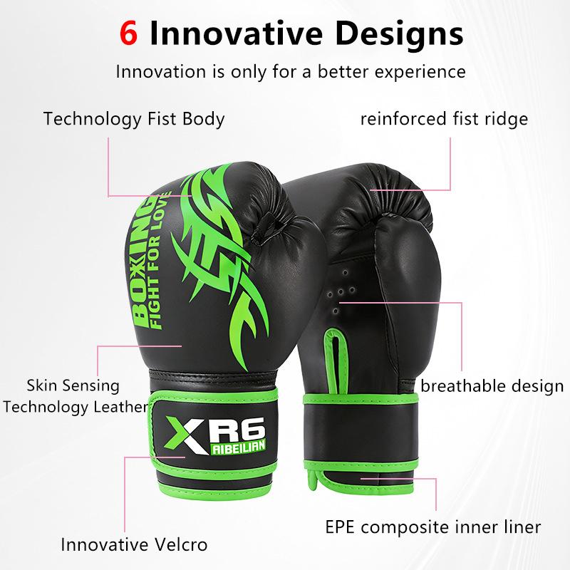 Boxing Glove Set - 卸売4/6オンスPU通気性子供用大人用プロサンダムエタイテコンドーニュートラル通気性ボクシンググローブ