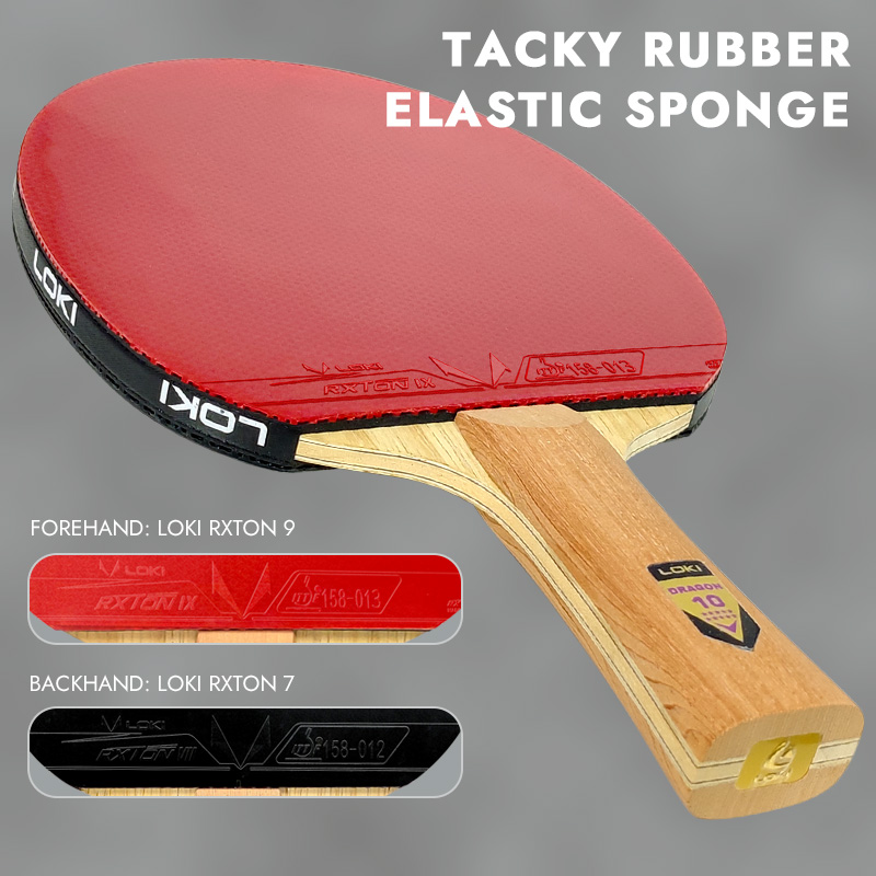 LOKI DRAGON 10 スター卓球ラケットプロフェッシ - Badminton Racket Carbon のレビューと価格