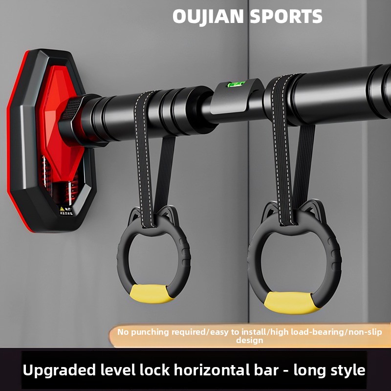 室内用ドア枠マウント式懸垂バー、穴あけ不要、吊り下げリング付 - Sports Equipment Names のレビューと価格