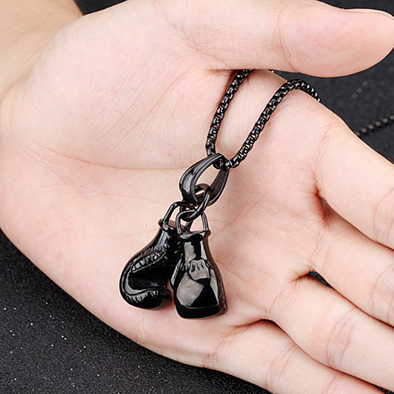 ヴィンテージボクシンググローブペンダントネックレス男性パンク - Boxing Glove Set のレビューと価格