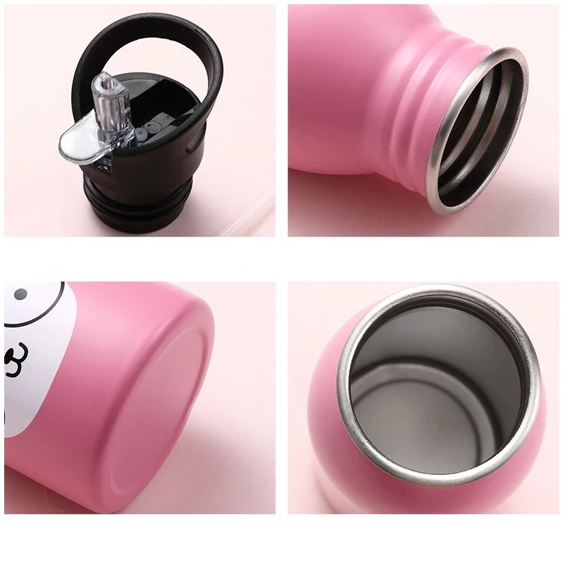 500ML ステンレス鋼製ウォーターボトル ストロー付き か - Sports Equipment 7 Year Old のレビューと価格