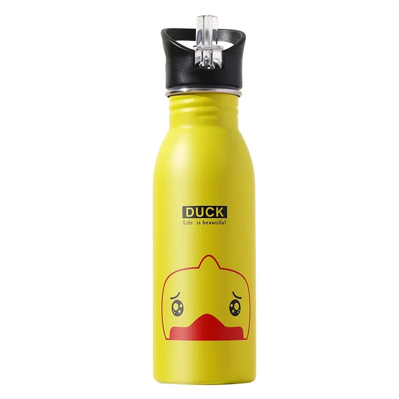 500ML ステンレス鋼製ウォーターボトル ストロー付き か - Sports Equipment 7 Year Old のレビューと価格