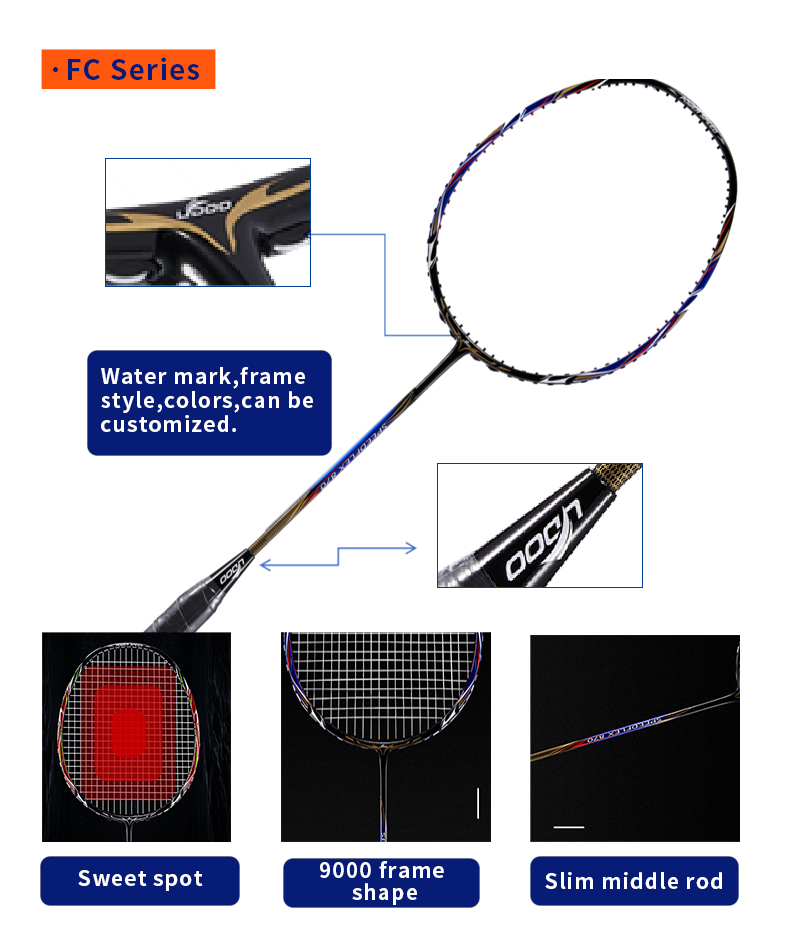 G5グリップ カーボンファイバー素材のバドミントンラケット、 - Badminton Racket Carbon のレビューと価格