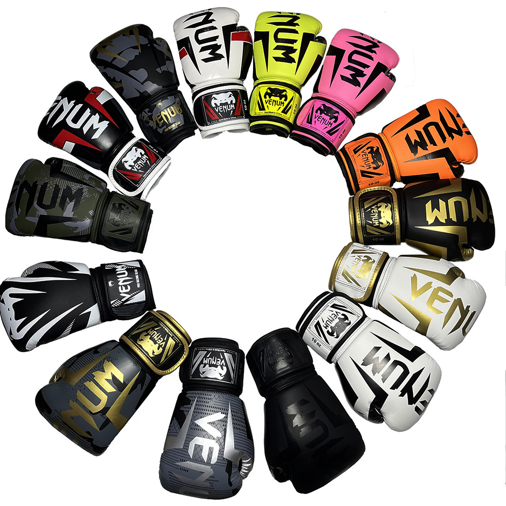 キックボクシンググローブ PU レザームエタイグローブ男性女 - Boxing Glove Set のレビューと価格