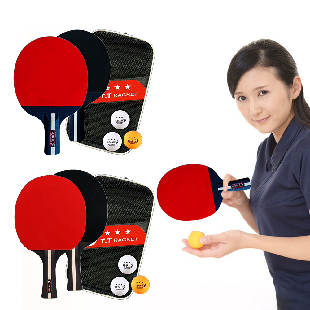 卓球ラケット、ラケット2本とボール3本のピンポンセット、プロ - Ping Pong Ball Set のレビューと価格