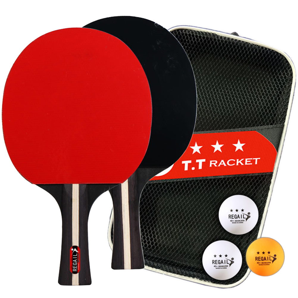 卓球ラケット2本＆ボール3個セット ピンポンラケットセット  - Ping Pong Ball Set のレビューと価格