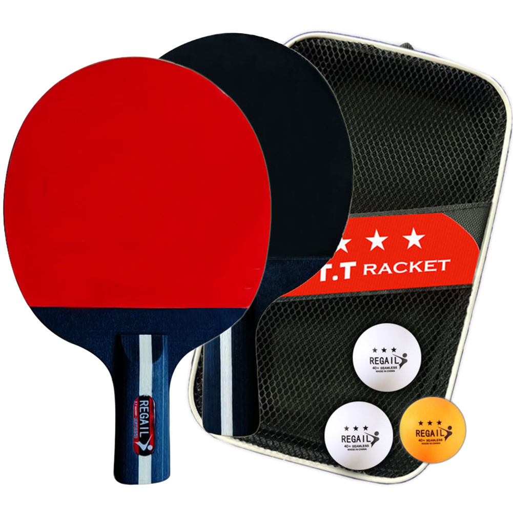 卓球ラケット2本＆ボール3個セット ピンポンラケットセット  - Ping Pong Ball Set のレビューと価格